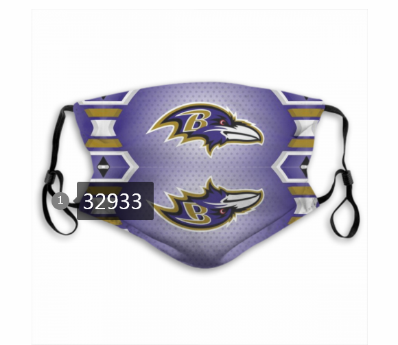 New 2021 NFL Baltimore Ravens 174 Dust mask with filter->nfl dust mask->Sports Accessory
